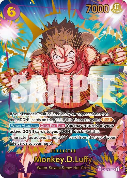 Monkey D. Luffy Special Rare PRB-02 The Best 2 ONE PIECE Japanese