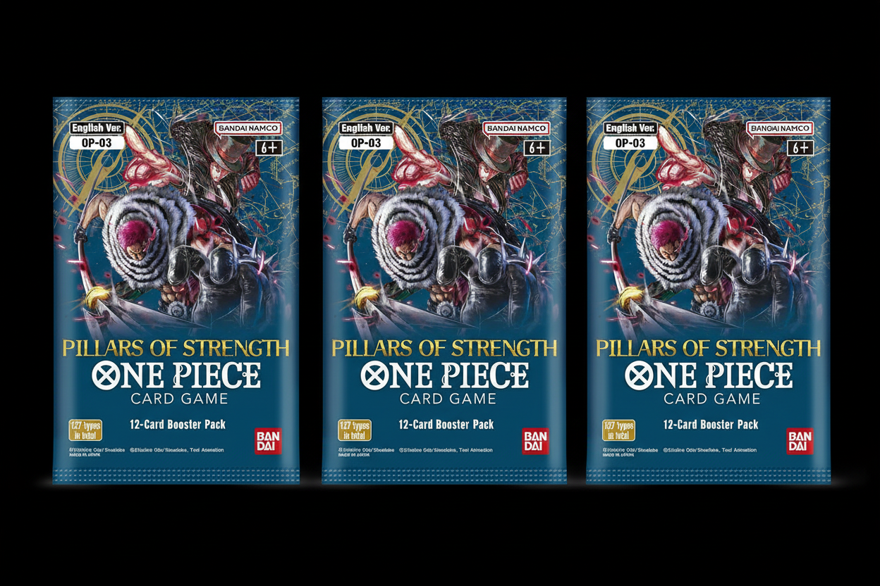 3x ONE PIECE OP-03 Pillars of Strength Booster Pack English Promo