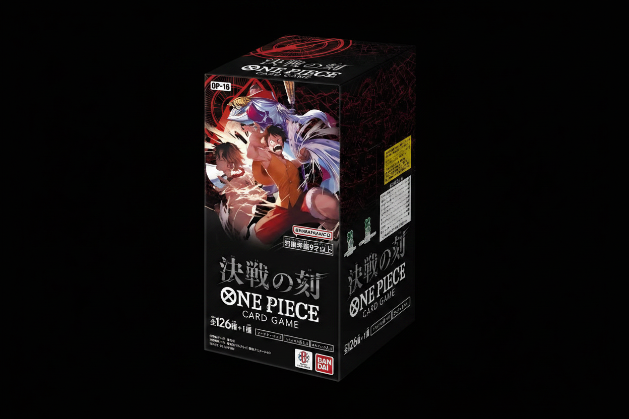 One Piece OP-16 Booster Box sfondo nero
