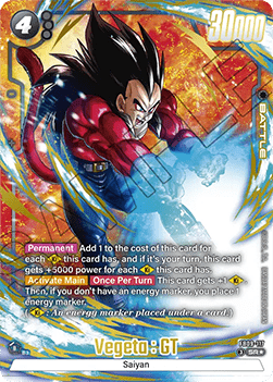 Vegeta GT FB09-117 V.2 Alternate Art Super Rare Parallel Dual Evolution Fusion World