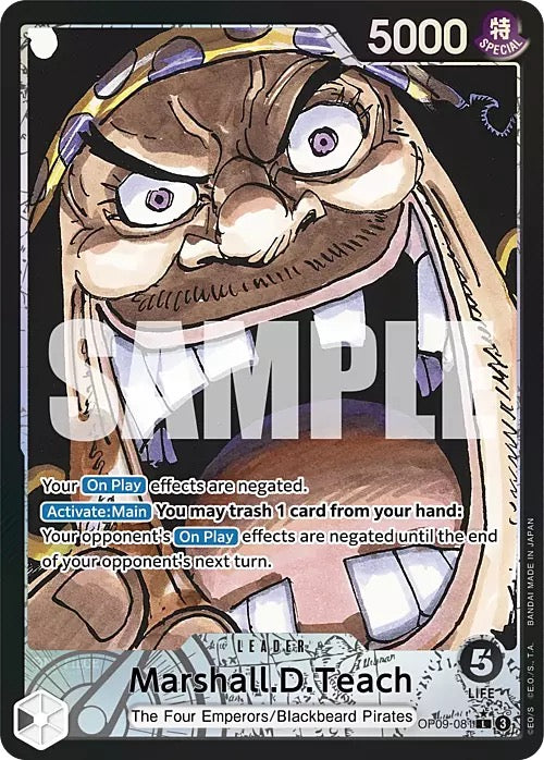 Marshall D. Teach Alternate Art ONE PIECE OP09 Japanese