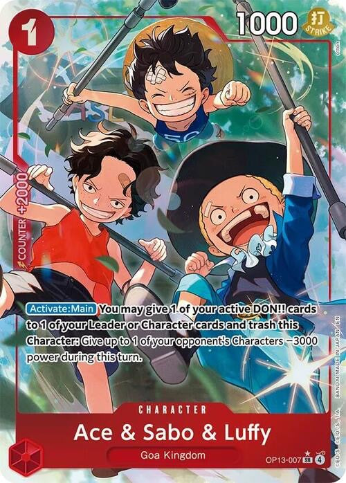 Ace & Sabo & Luffy Alternate Art OP13 Carrying on his Will ONE PIECE Japanese