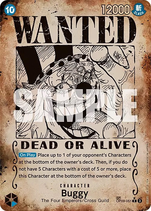 Buggy OP09-051 WANTED Alternate Art ONE PIECE