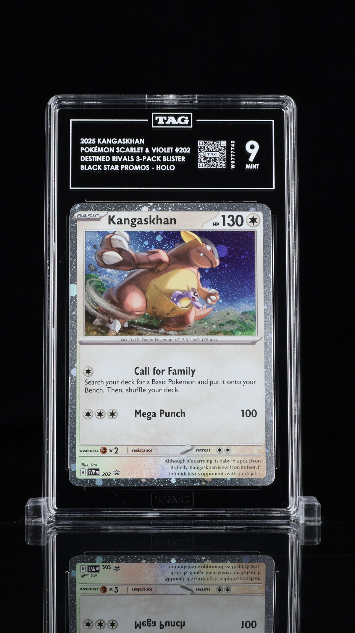 Kangaskhan SVP 202 Graded 9 MINT TAG – fronte slab