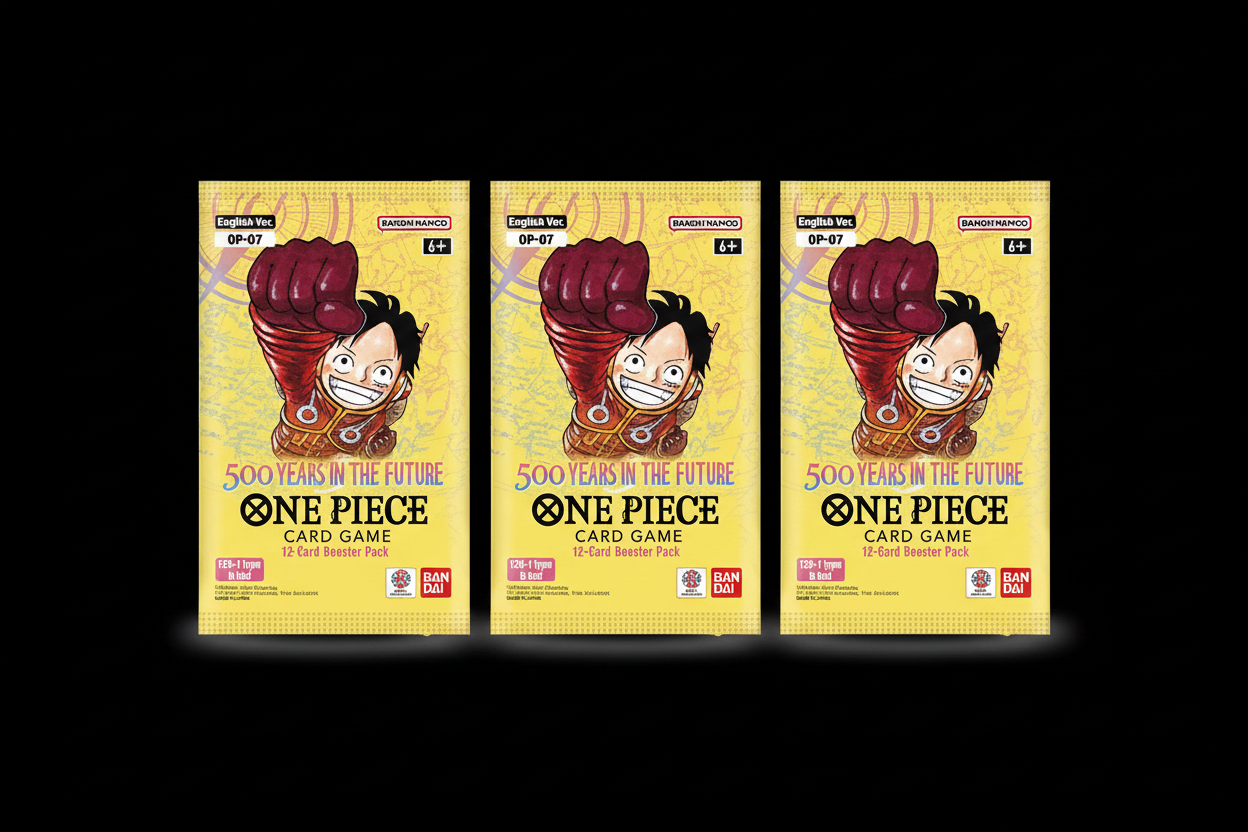3x ONE PIECE OP-07 500 Years in the Future Booster Pack English Promo