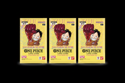 3x ONE PIECE OP-07 500 Years in the Future Booster Pack English Promo